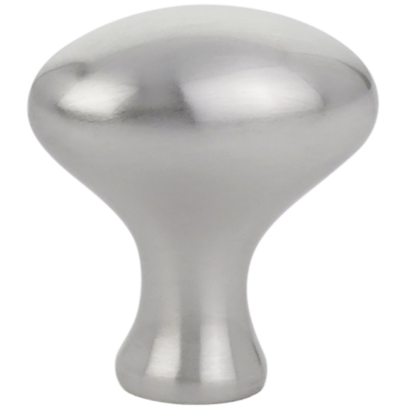 Egg Cabinet Knob, Satin Nickel, 1.25" H x 0.75" W x 1.25" D