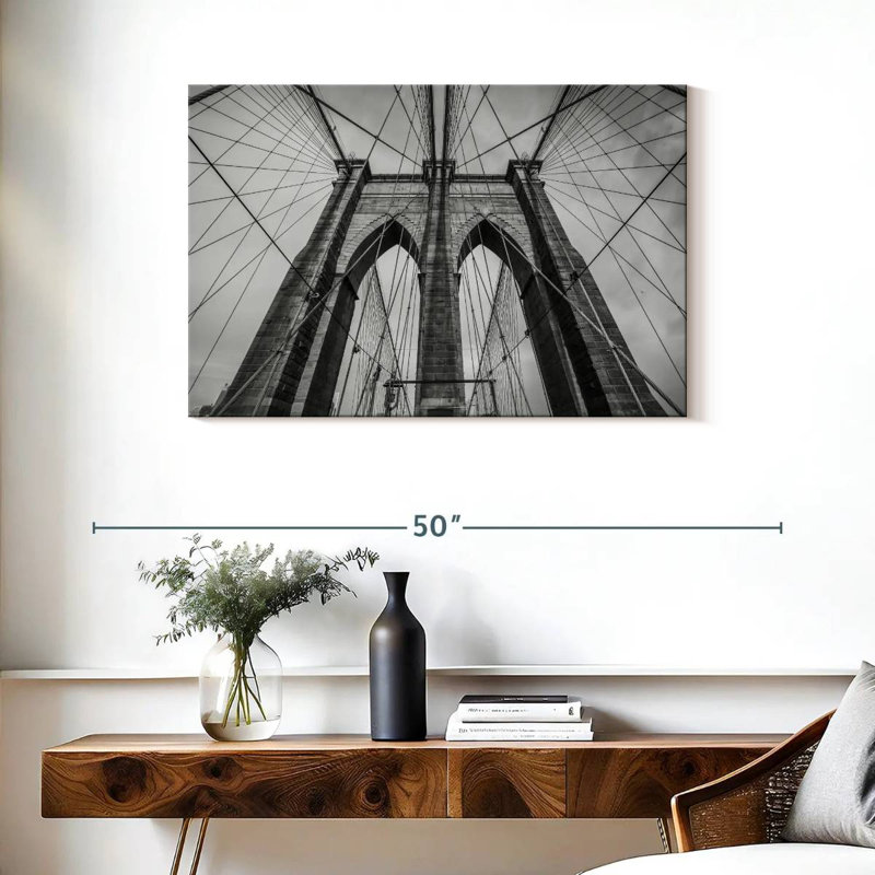 BW Brooklyn Bridge, New York, H 24 po x l 36 po