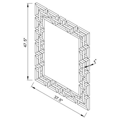 Vidalia Geometric Trim Wall Mirror