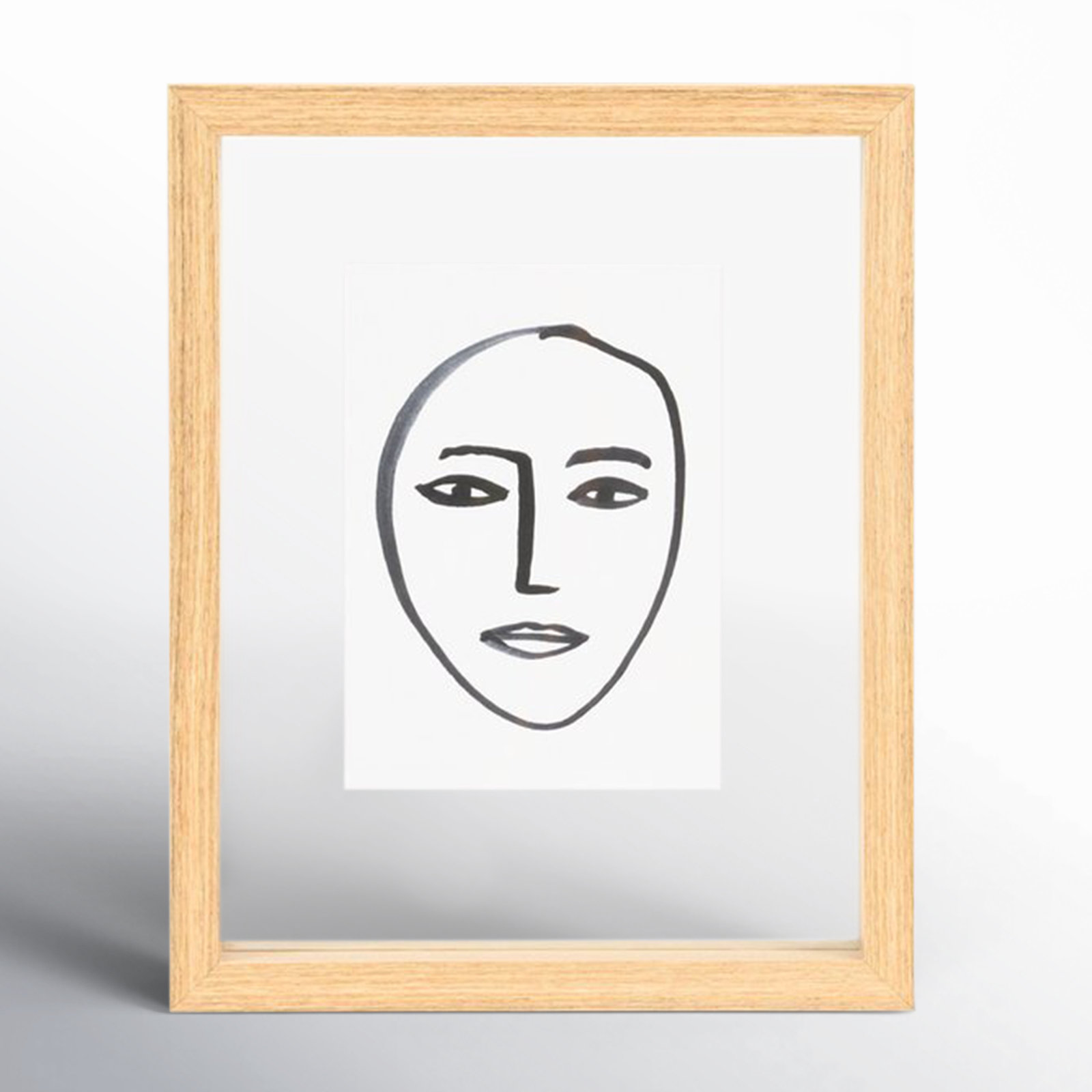 Luiz Wood Floater Picture Frame, 6" x 8", Natural