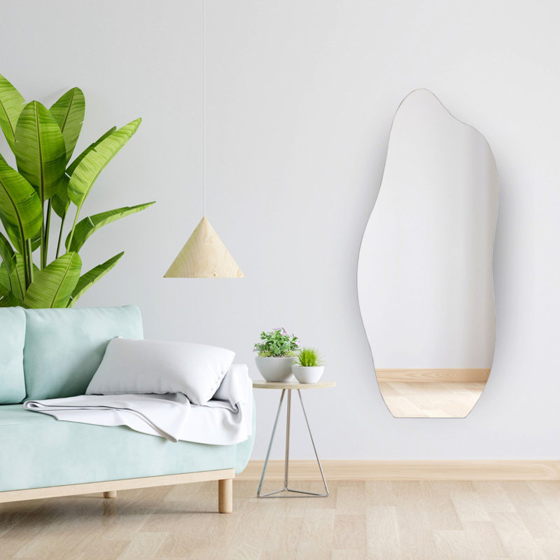 Miroir d'appoint sans cadre Bik, Blanc, H 42 po x l 18 po