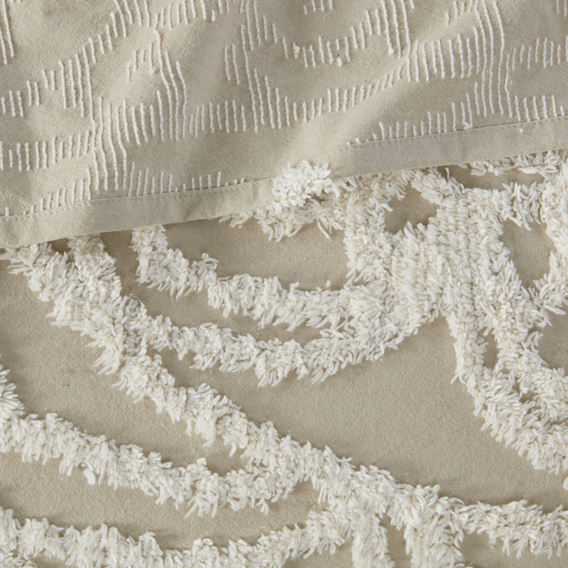 Ensemble de literie en chenille de coton de qualité supérieure, style boho chic, confort toutes saisons