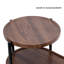 Petites tables basses Canapé moderne à 2 niveaux avec tablette de rangement et tables de bout en bois Tables de chevet (brun noyer)