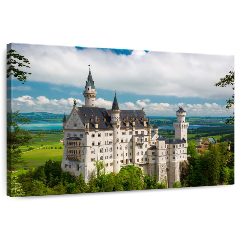 Lilie, le château de Neuschwanstein, H 24 po x l 36 po