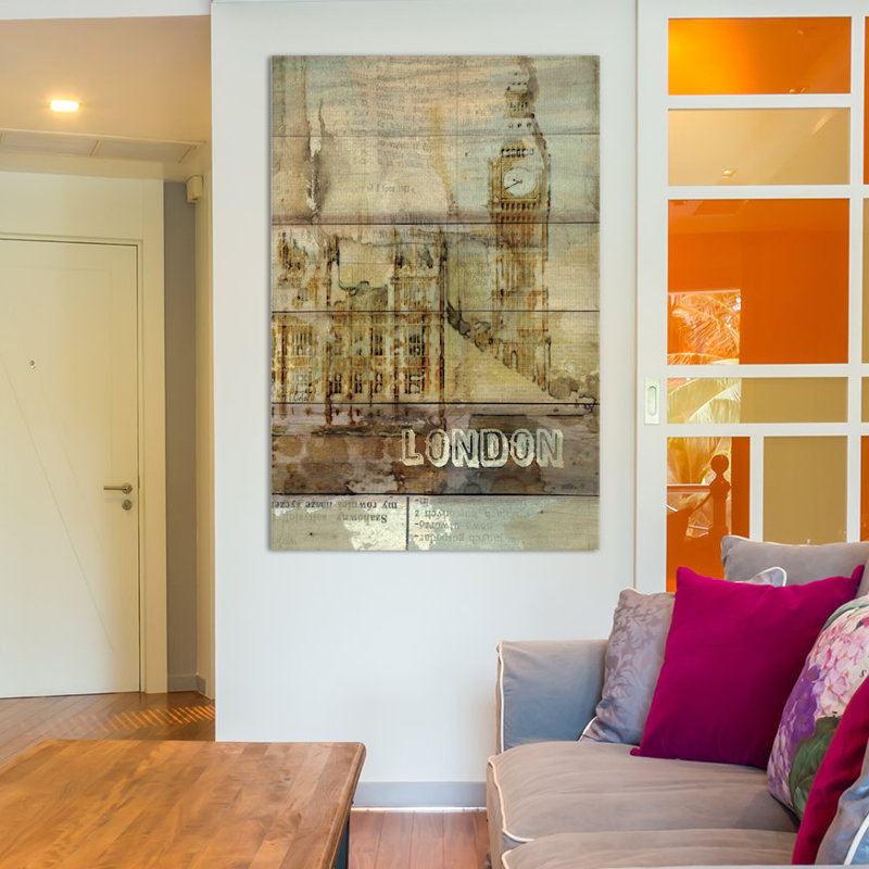 « big ben, londres, england, royaume-uni », impression sur toile tendue, H 60 po x l 40po x P 1,5 po, Pas de tapis