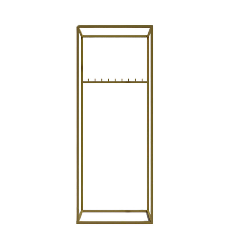 Stylish Gold Wardrobe with 100% Metal Construction, 31.5 x 63.0 x 15.8 inches | Electrostatic Powder Coated Metal Legs for Durability | Perfect for Organizing Clothes & Accessories, Modern Design