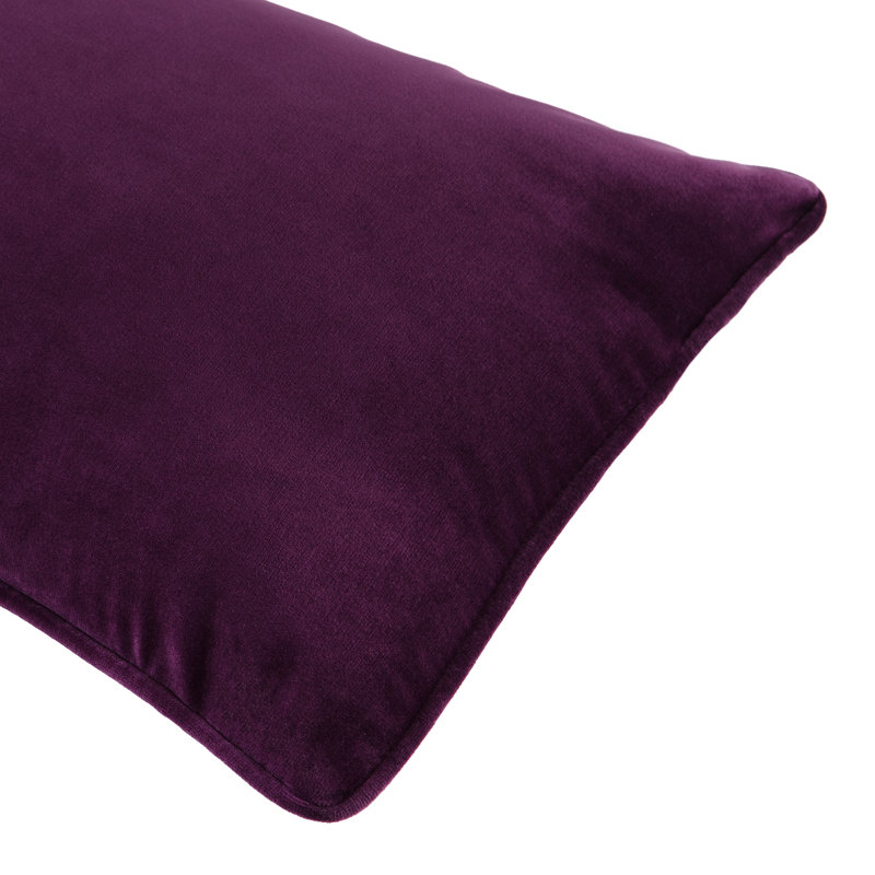 Chanasya Solid Color Velvet Decorative Throw Pillow Cover, Plum