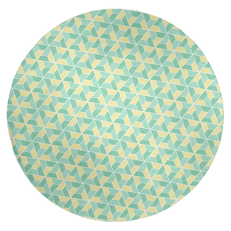 Tapis de zone verte trapézoïdals, Rond 5 pi