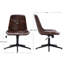  Chaise de bureau pivotante en cuir à hauteur réglable de 23 po de largeur avec dossier matelassé-536896555-536896550