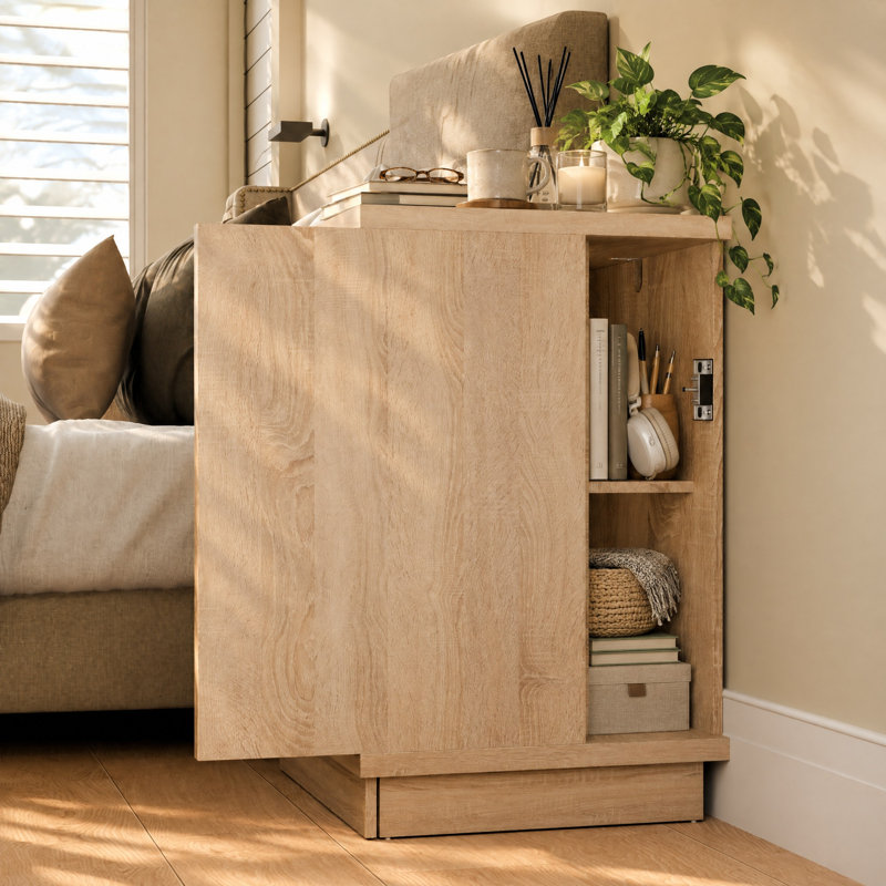 Table de chevet verrouillable intelligente avec armoire à armes à feu