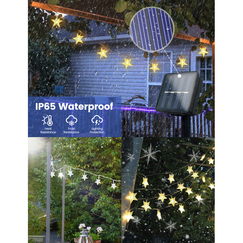 Berenize Outdoor LED Solar Powered 30 - Bulb Fairy String Light