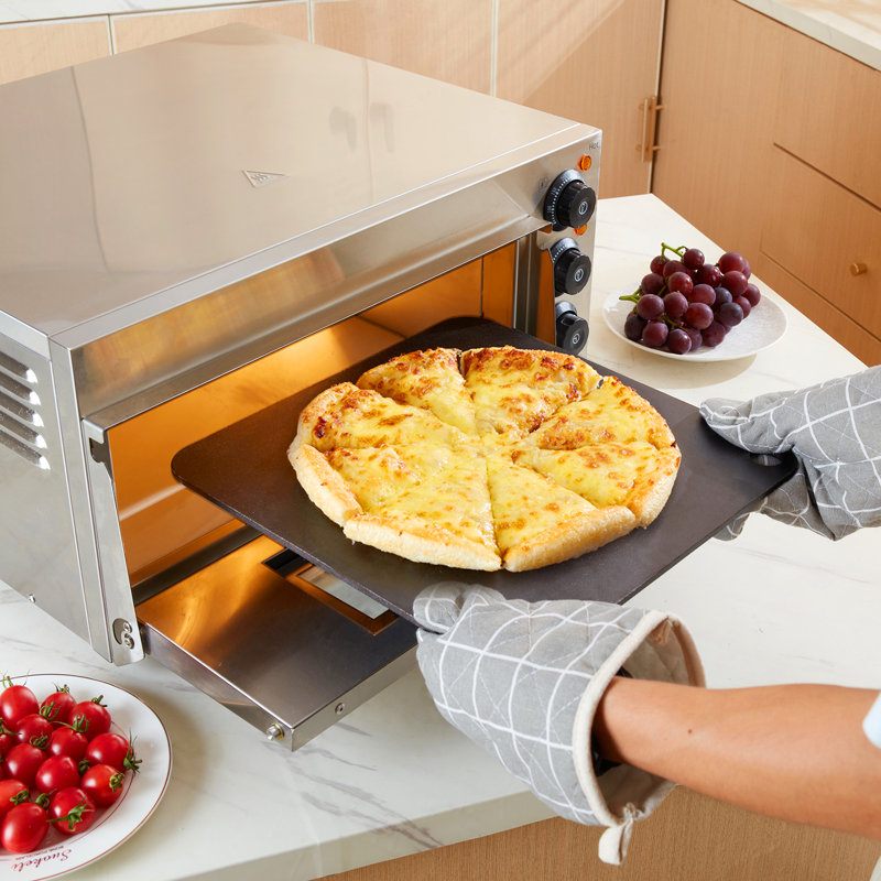Pre-Seasoned Carbon Steel Pizza Baking Stone, 13.5" x 10"