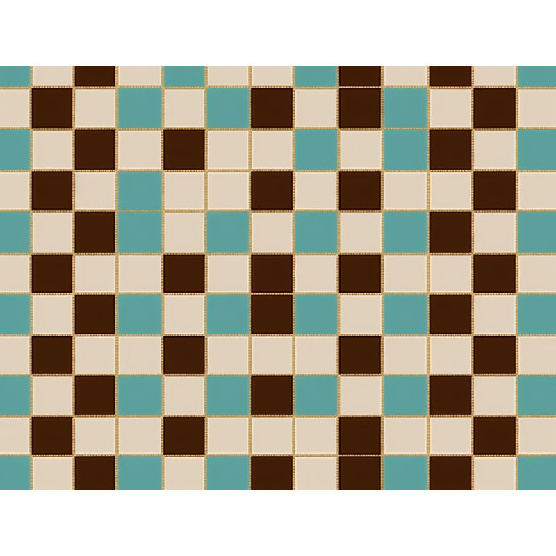 Polyester Comforter, Twin Comforter, Brown/Turquoise Checkered