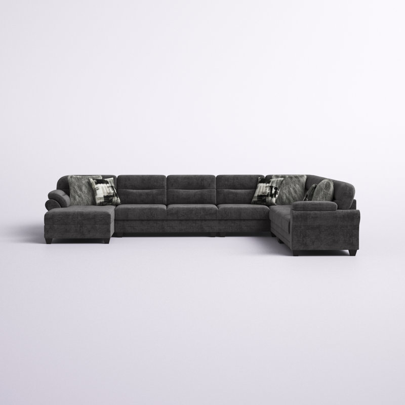 Canapé modulaire Aleyiah, Gris foncé
