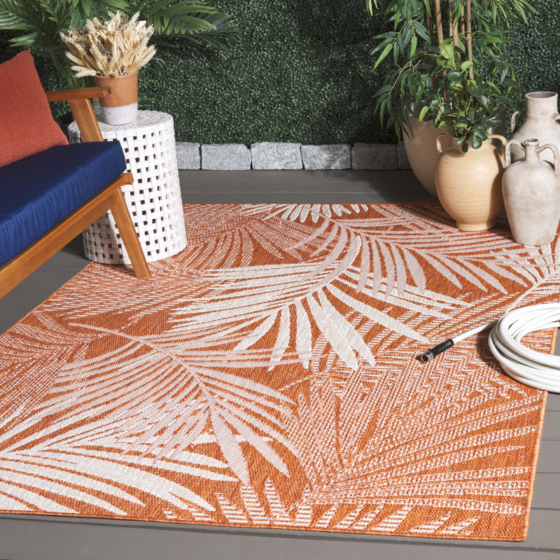 Tapis intérieur / extérieur en polypropylène / polyester tissé à la machine Pekalongan, Rectangle 4 po x 6 po