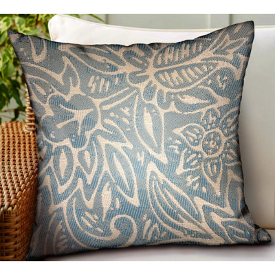 Coussin décoratif d’extérieur de luxe à motif floral sereine sereine oasis