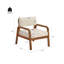 Fauteuil d'extérieur en bois avec coussins