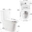 Une toilette en céramique, 1,1 / 1,6, 15,55 po de hauteur, blanc, siège à fermeture en douceur, et allongé, et