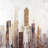 Abstract Earthy Tones City - Brown Framed Canvas Art Decor