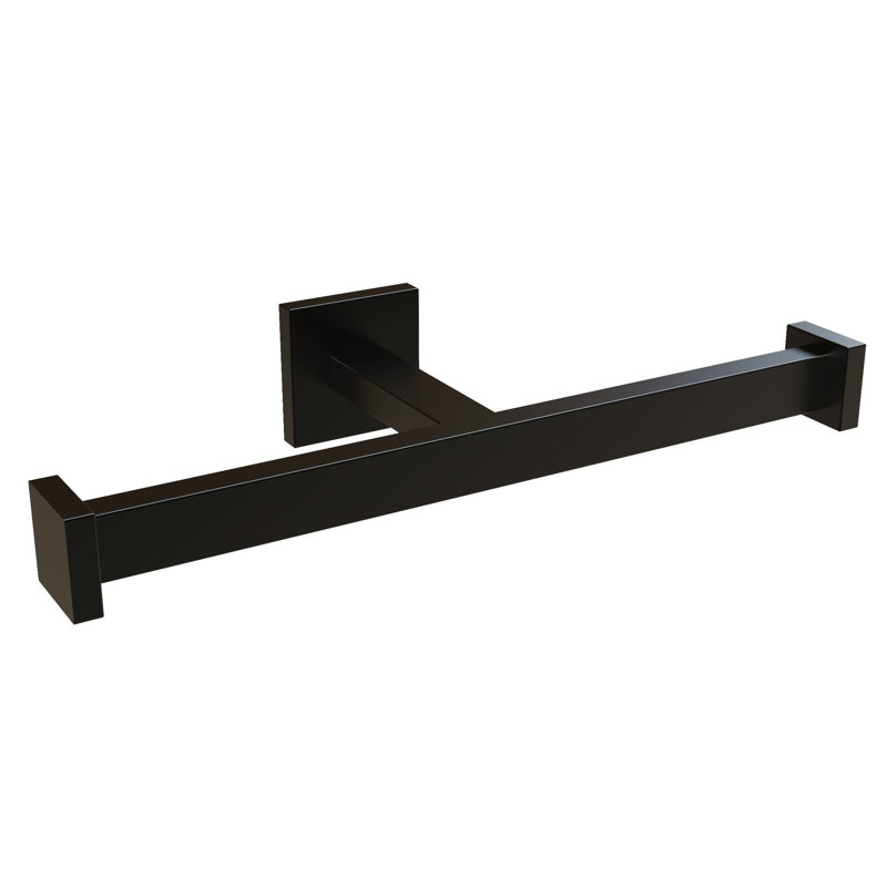 Porte-serviettes double en laiton DAX Roma, Noir mat