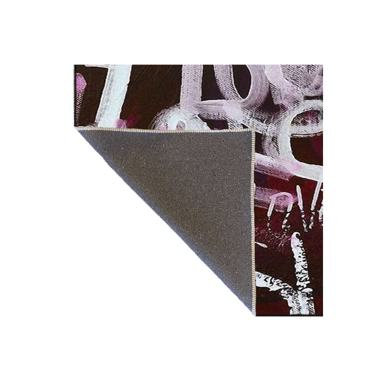 Tapis rose lavable à la machine, Sous-tapis rectangulaire 2 pi 6 po x 4 pi 11 po