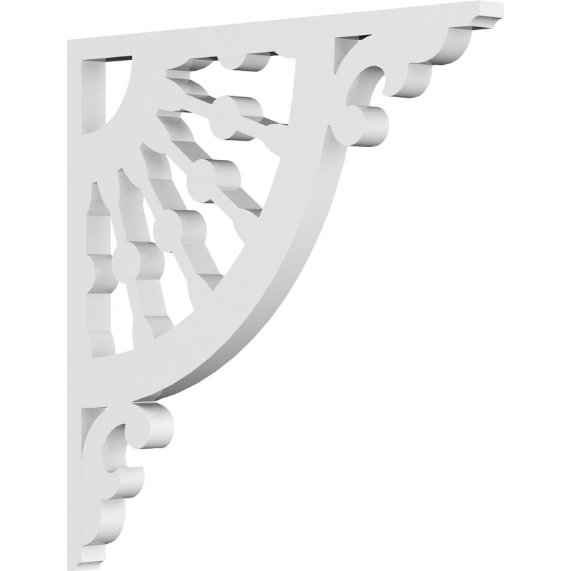 Support en PVC de qualité architecturale pour roue de chariot de l 5/8 po x P 10 po x H 10 po, H 10 po x l 0,63 po x P 10 po