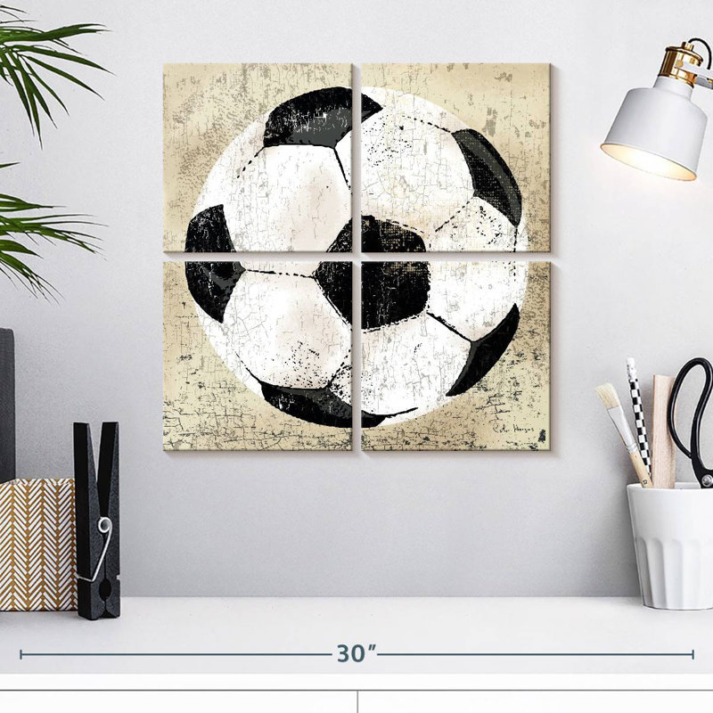 Ballon de football rétro Sirpi, H 18 po x l 18 po