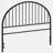 Arched Design Matte Black Metal Headboard With Adjustable Height Brackets For Queen/Full Bed Frame-1890779468