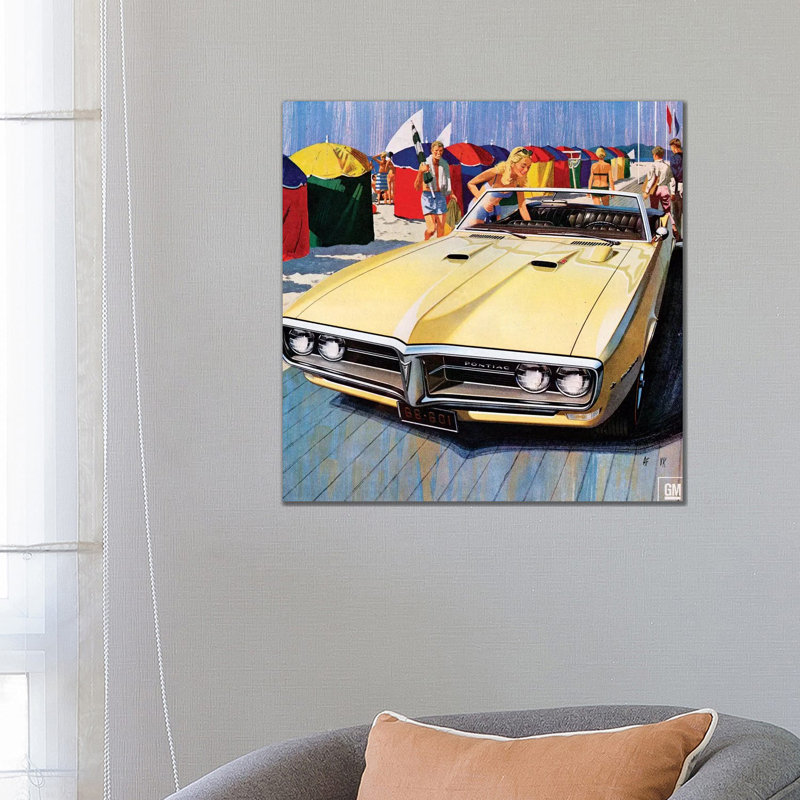 1968 Pontiac Magazine Advert Detail 1 Piece Wrapped Canvas Wall Art, 66.04cm H x 66.04cm W
