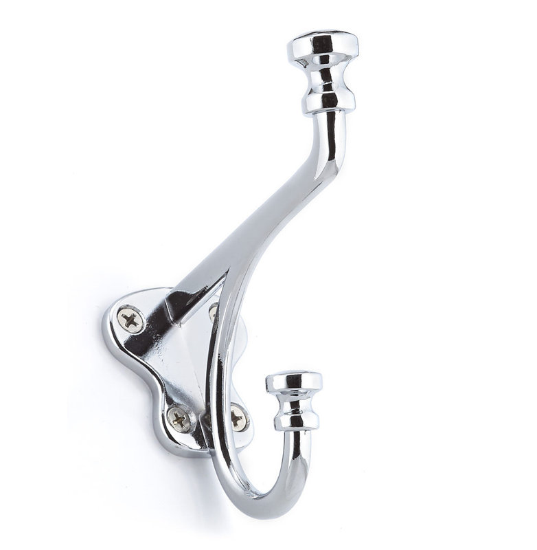 Classic Metal Wall Hook, Chrome