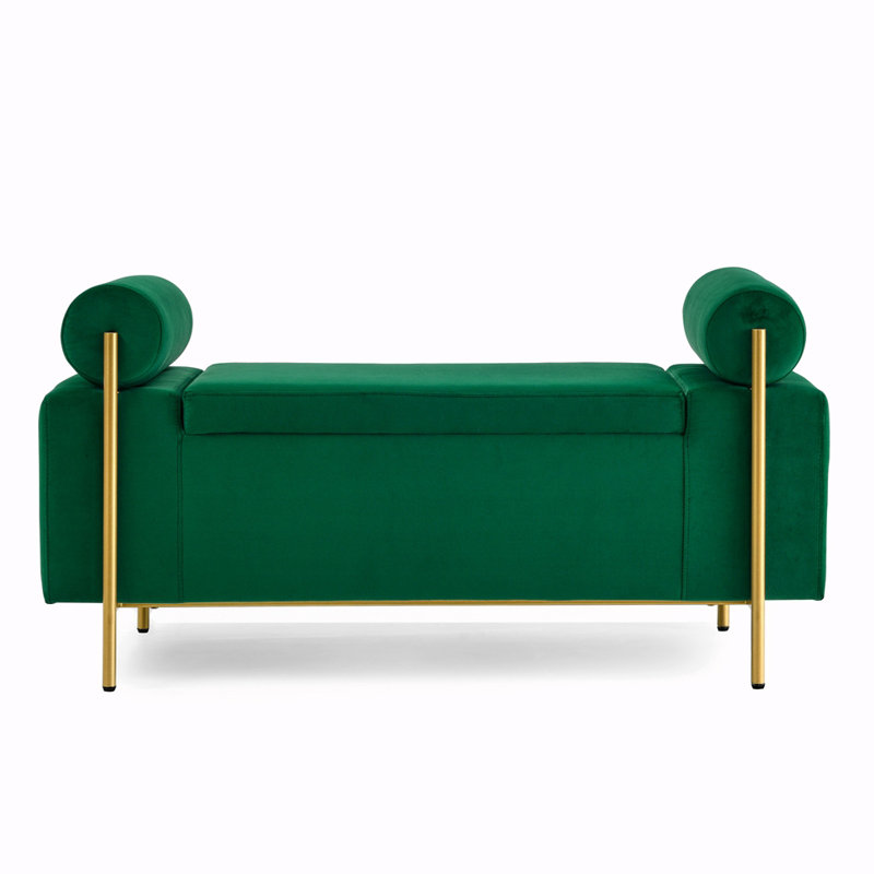 Banc de rangement en tissu Ailsa, Vert