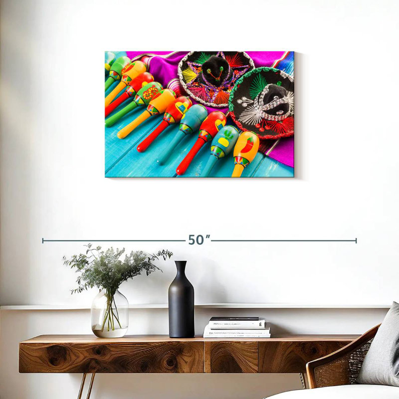 Lelend Mexican Fiesta Maracas, 20" H x 30" W