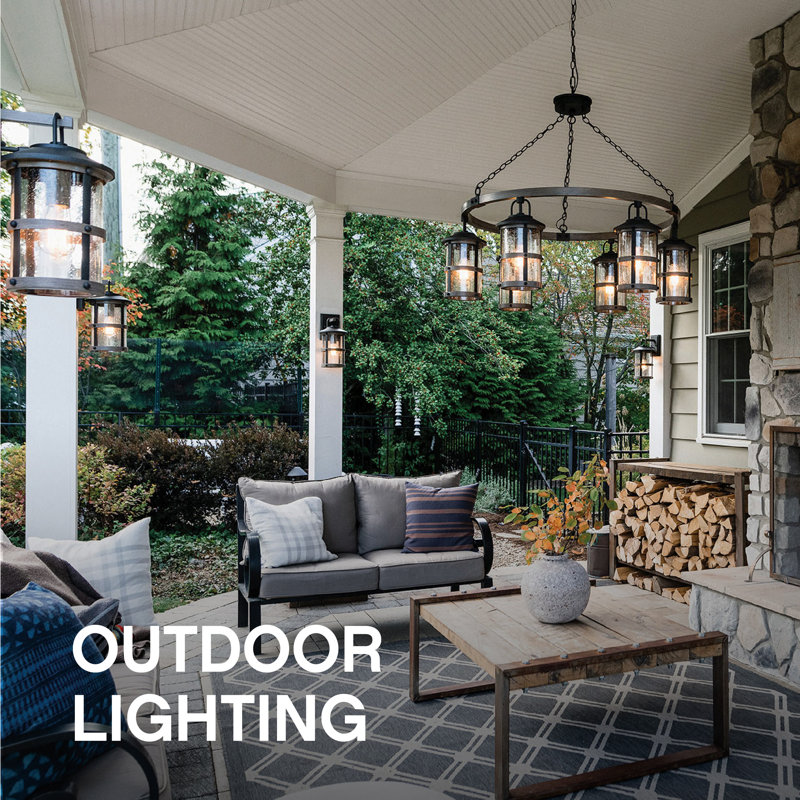 Porter Outdoor Wall Lantern, 18.5" H x 6" W x 7.5" D, Aged Zinc