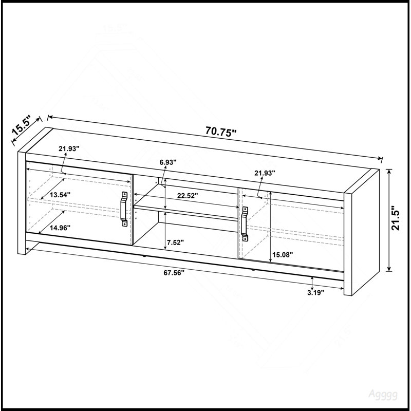 Conifer Grey Driftwood 71-inch TV Stand