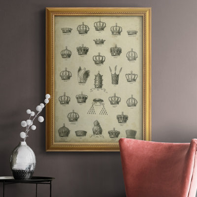 Heraldic Crowns & Coronets II - reproduction d'art sur toile encadrée