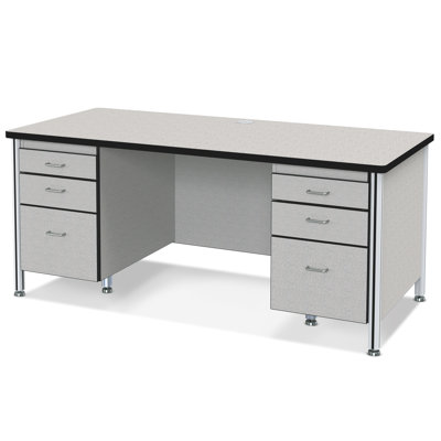 Berries® Teachers' 66" Desk with 2 Pedestals