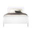 Lit double blanc, lit à DEL, style moderne, bois massif et style pour une chambre lumineuse, finition, +, 56,63 po de profondeur, 86,93 de largeur, 46,48 de hauteur