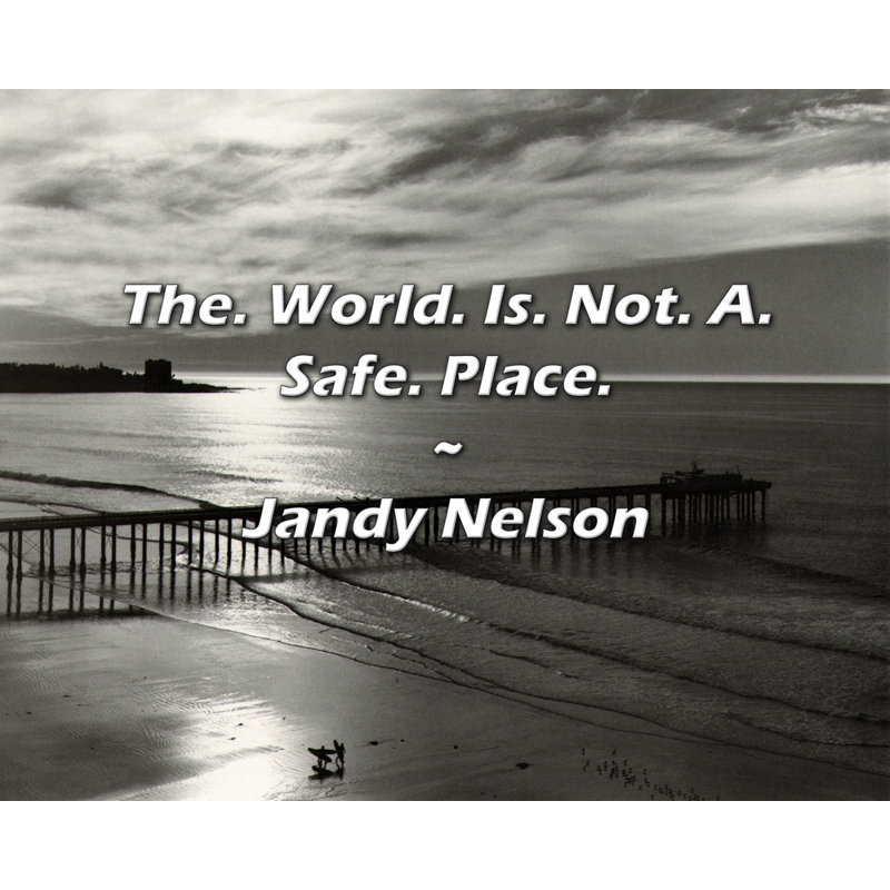 Jandy Nelson Quote: The. World. Is. Not. A. Safe. Place.