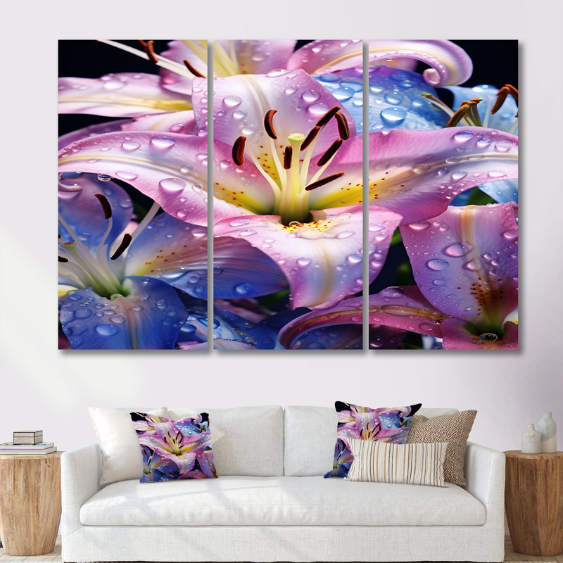 Rutz - Lily Wall Art Print Set, Wrapped Canvas, 28" H x 36" W x 1" D