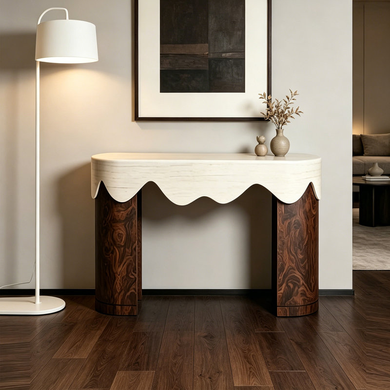 Table d'entrée moderne et élégante, 33.46" H x 54.33" W x 15.75" D