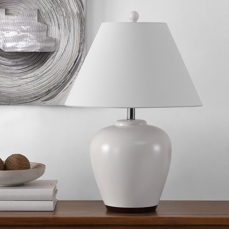 Lampe de table blanche 25 po Vahide