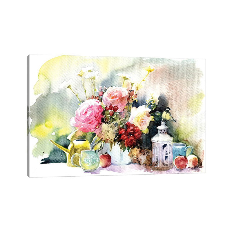 Garden Still Life by Marina Ignatova - Wrapped Canvas Painting, 20.32cm H x 30.48cm W x 1.905cm D
