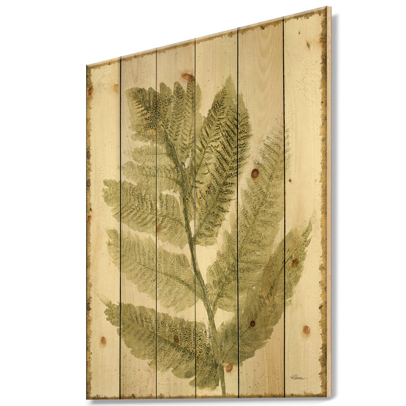 Simple Forest I - impression florale et botanique sur bois de pin naturel, H 40 po x l 30 po x P 1,5 po
