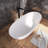65“ Freestanding Soaking Solid Surface Bathtub-101942664