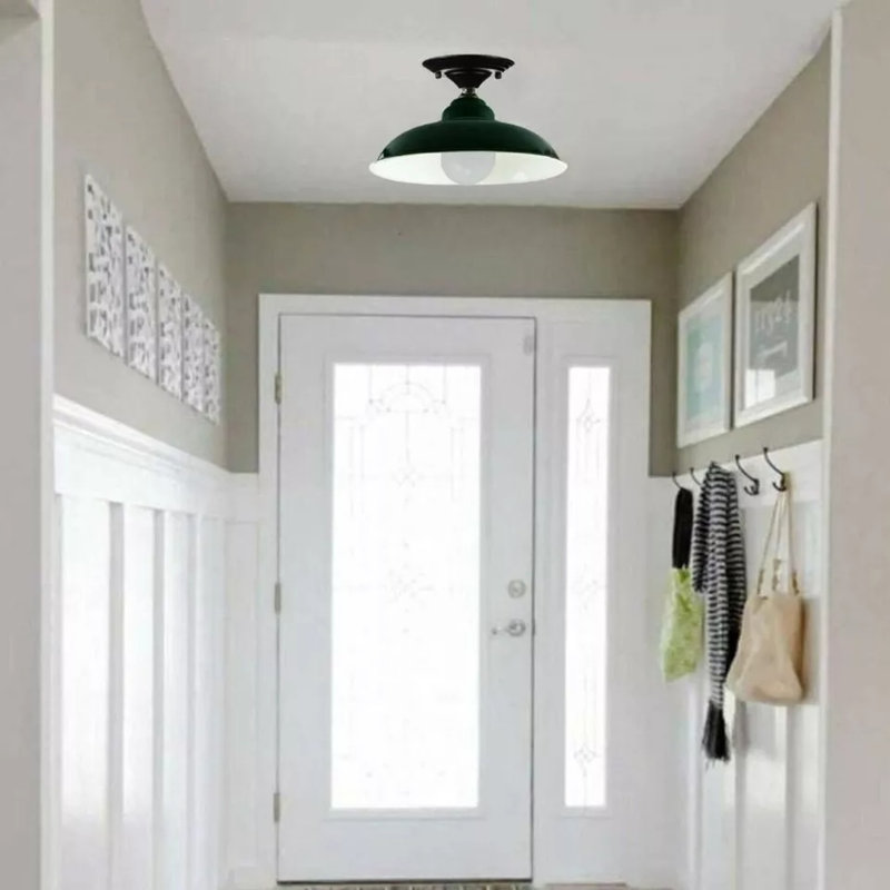 Wilken Semi Flush Mount, Green
