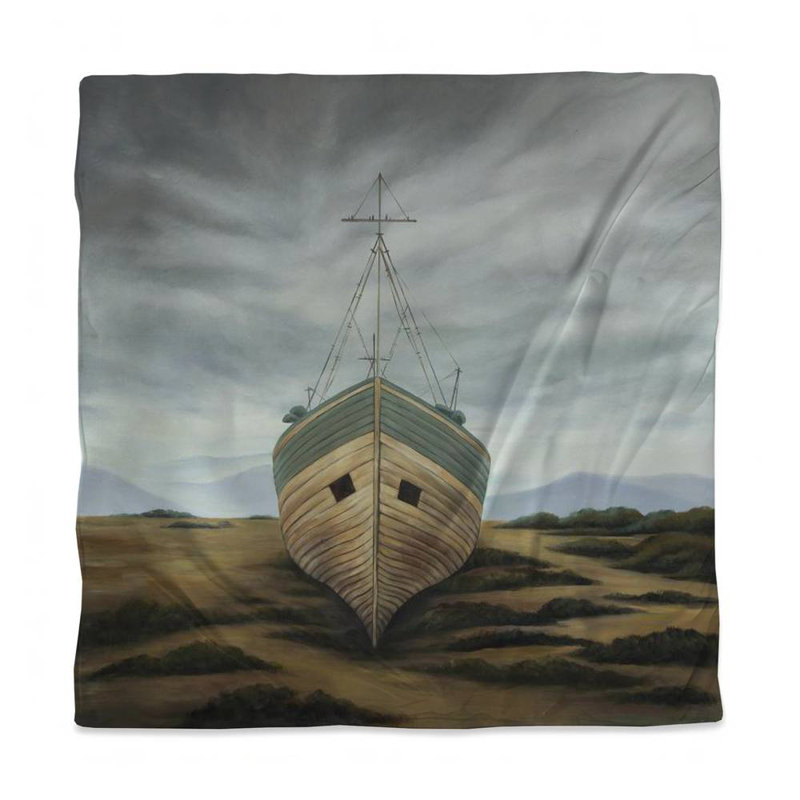 Rustic Boat Queen Duvet Cover | White Back | Home Decor