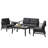 Clinkscales Teak Outdoor Four-person Patio Set with Cushions and Two Tables-115068871-115068875