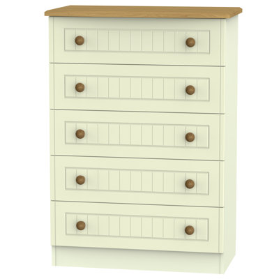 Fully Assembled Saxena 5 Drawer 76.5Cm W Chest of Drawers
