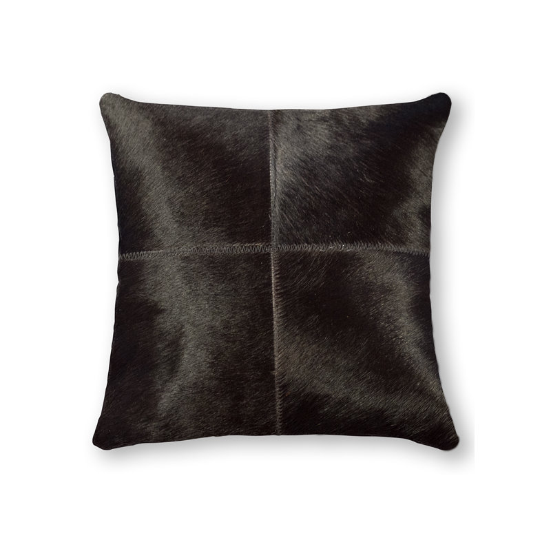 18" Cowhide Throw Pillow, Fuchsia