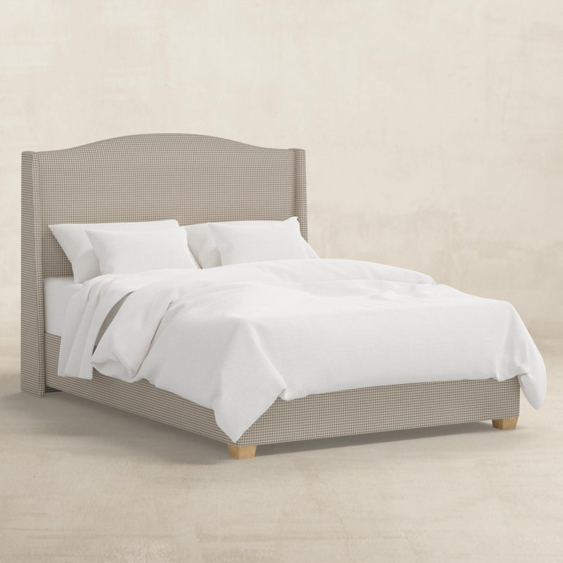 Upholstered Wingback Bed, Mauve, Twin